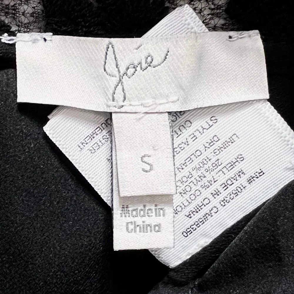 Joie Black Floral Scroll Lace Sleeveless LBD Sheath Mini Cocktail Dress - Picture 13 of 14